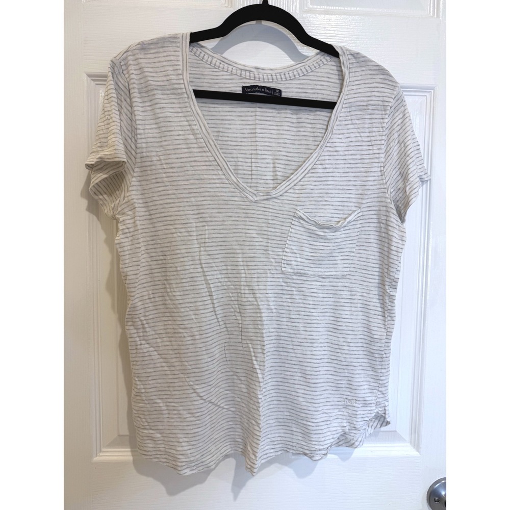 Abercrombie &‎ Fitch Striped T-Shirt Casual Everyday Top Size M